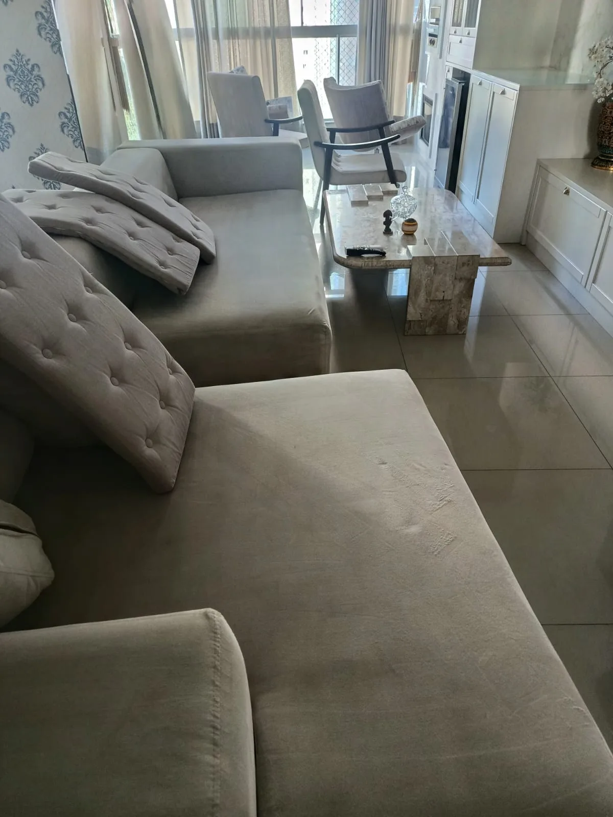 Resultado de higienização em ambiente residencial